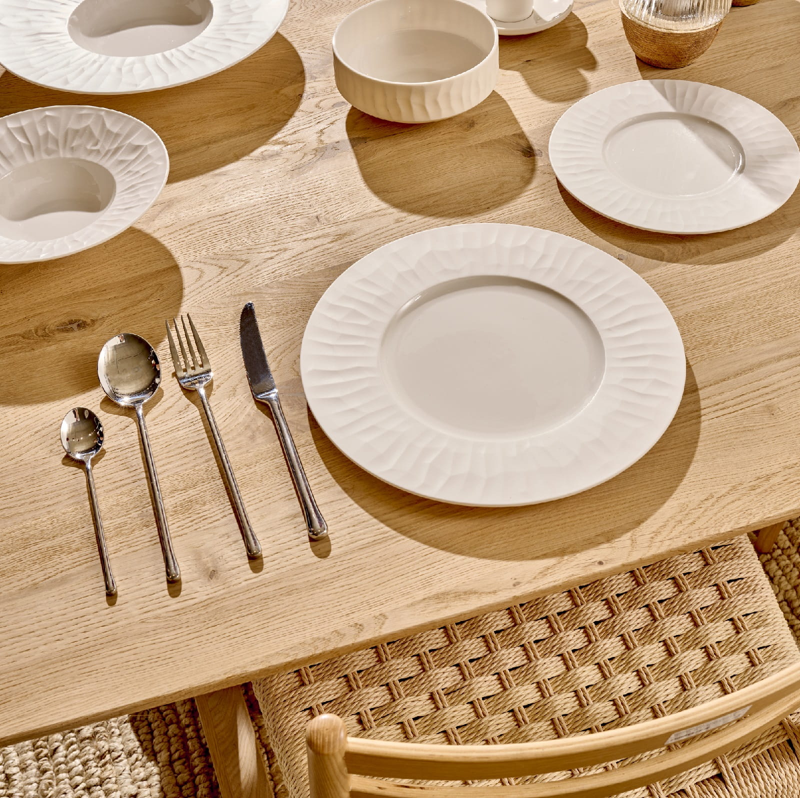 talerze deserowe porcelana białe Pomax, Natural Home Decor