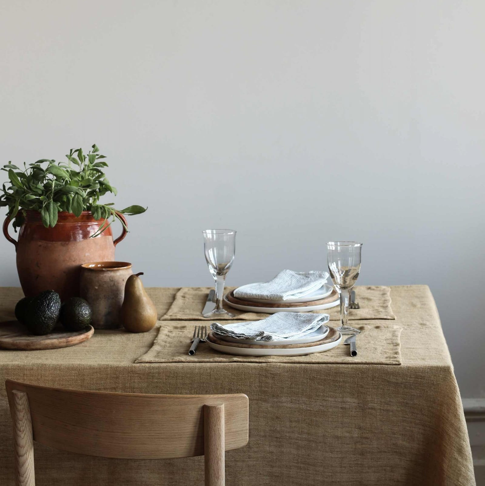 obrus z grubego lnu Tell Me More, Natural Home Decor