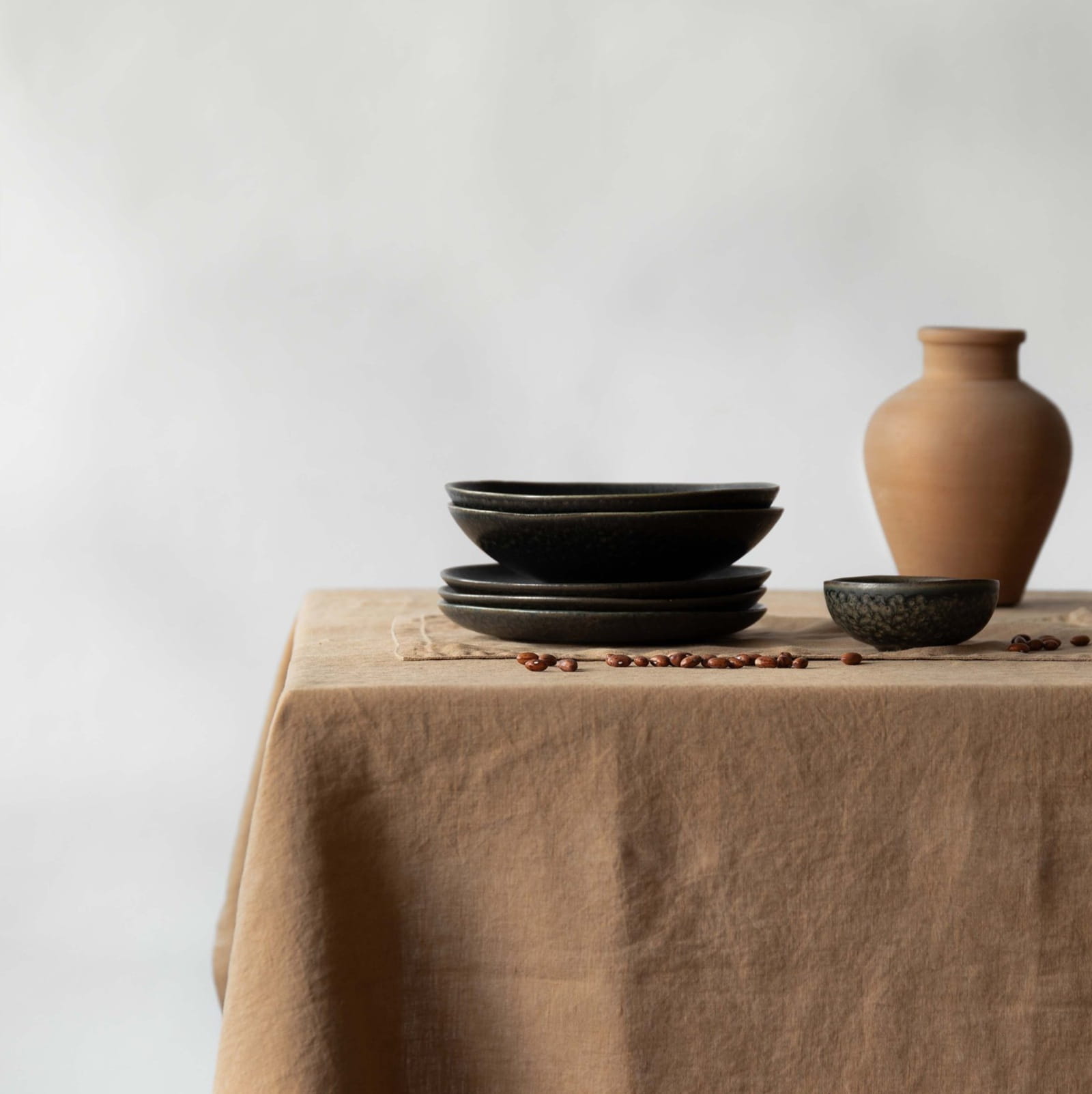 obrus lniany z miękkiego lnu Tell Me More, Natural Home Decor