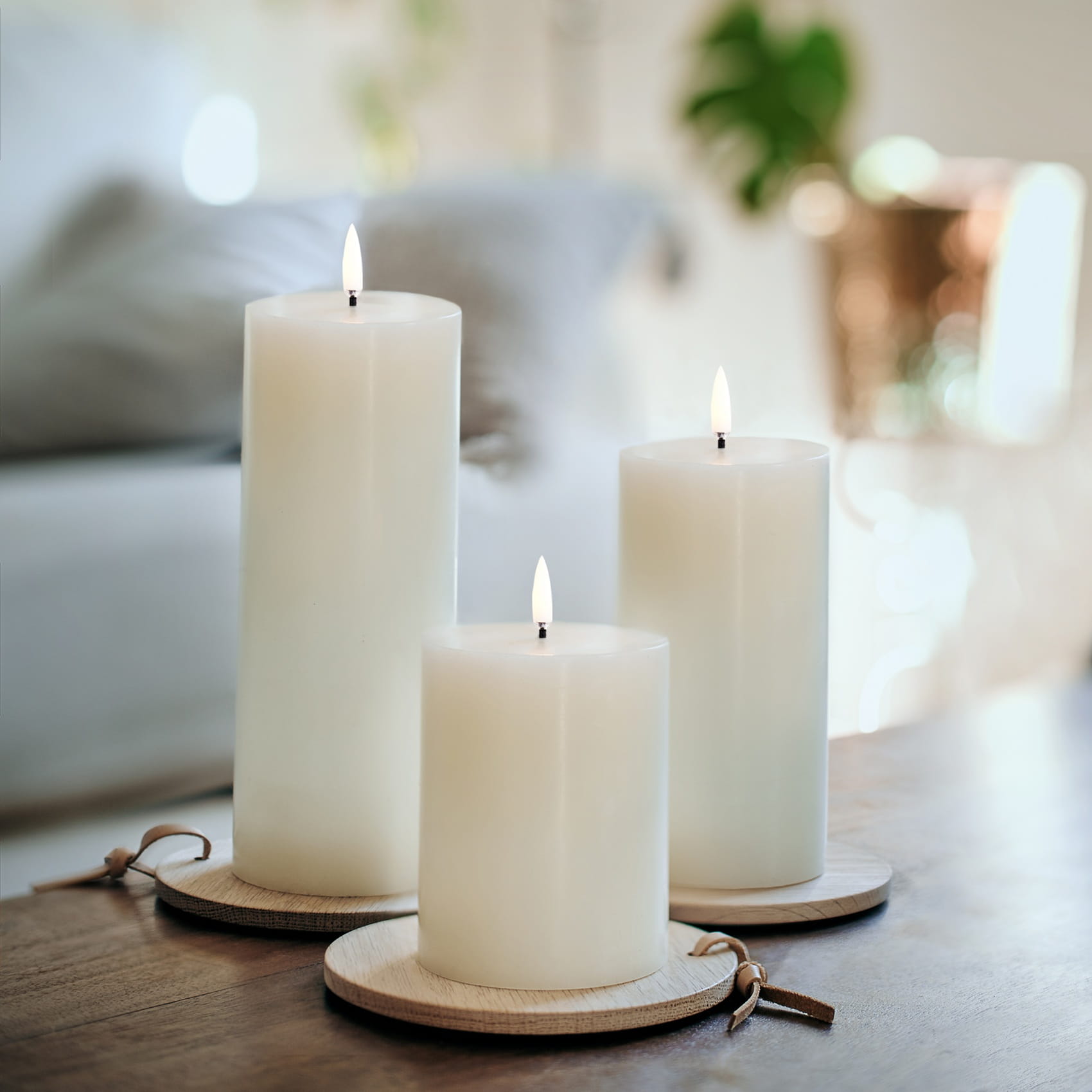 świeca led na pilota, natural home decor
