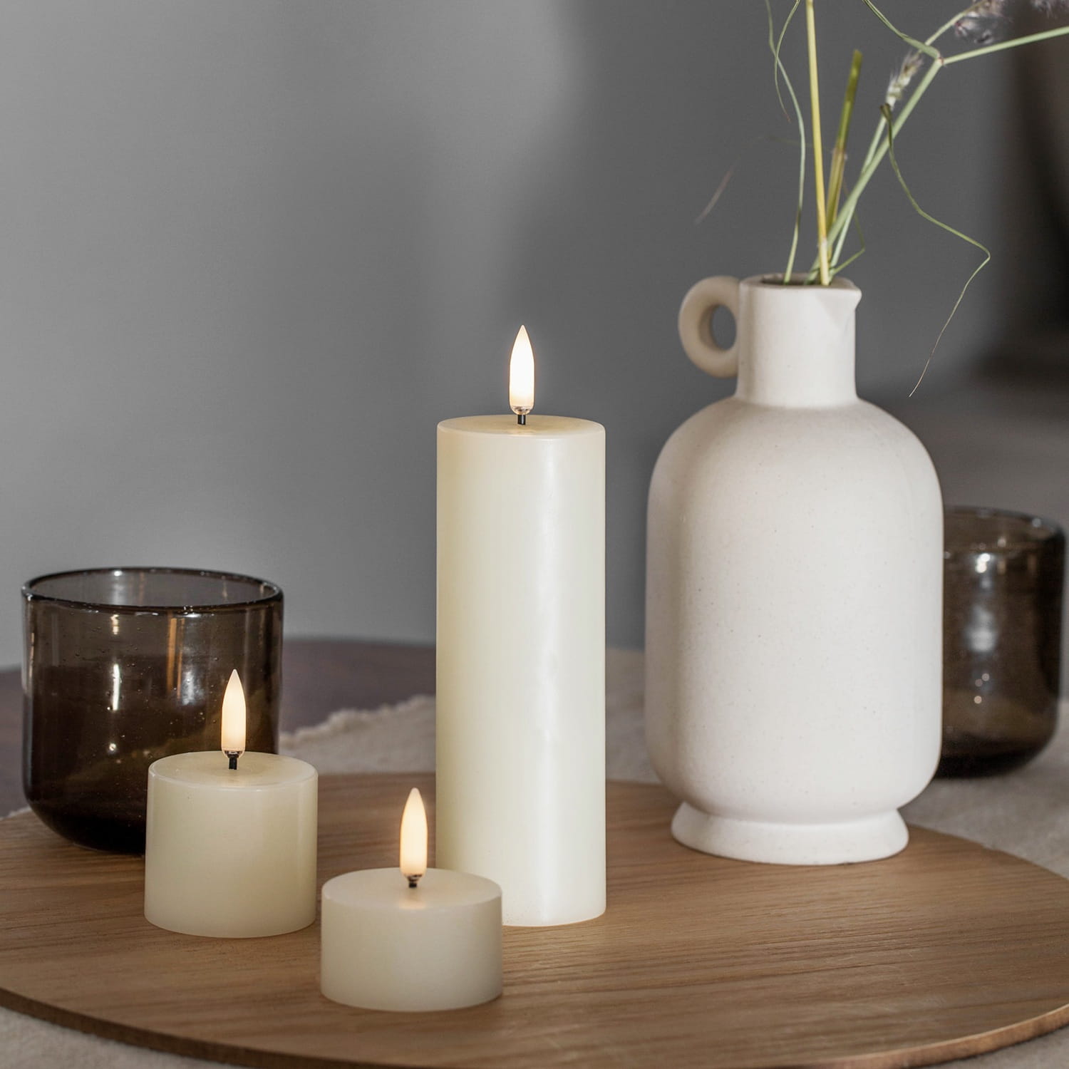 świeca led na pilota, natural home decor