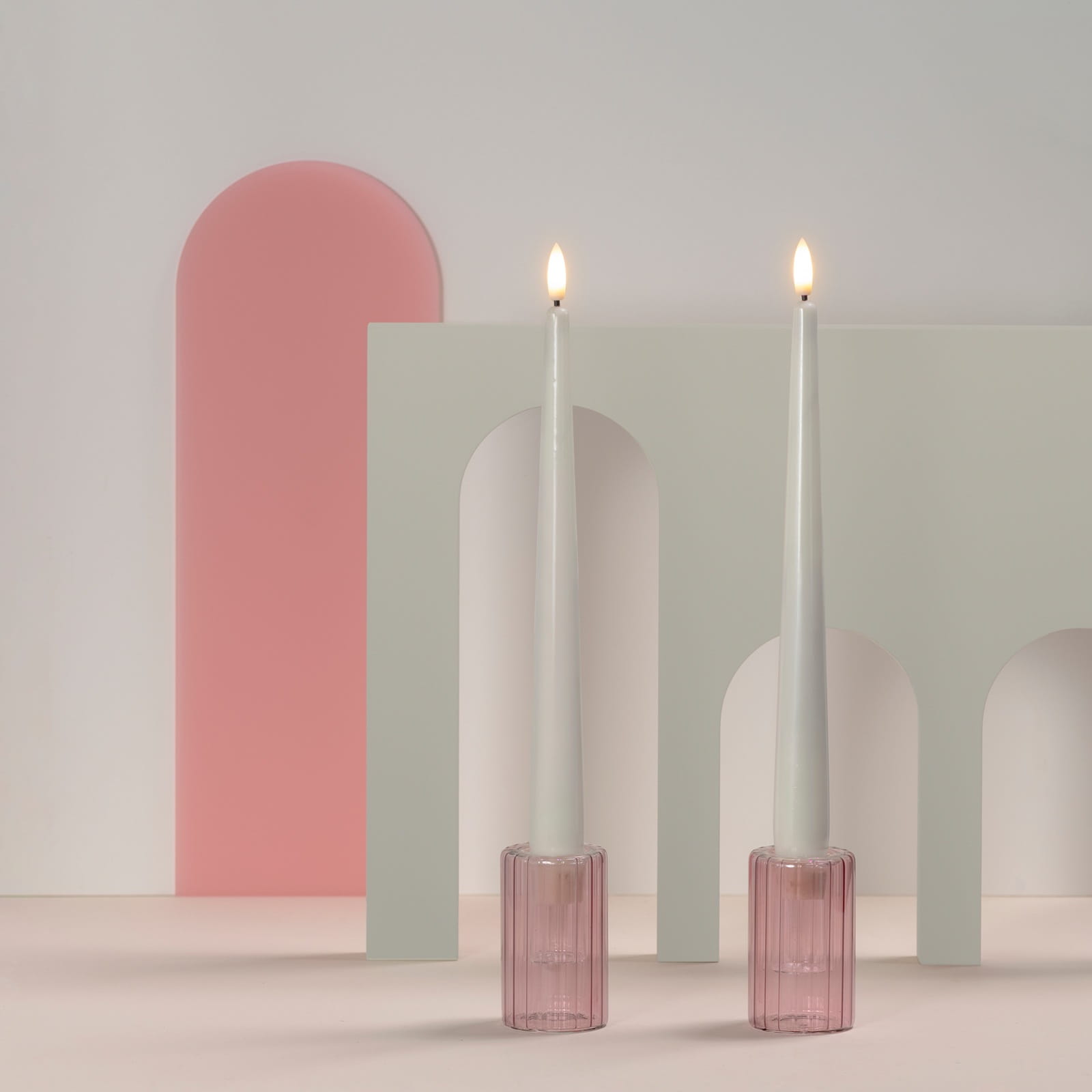 szklany świecznik, Natural Home Decor