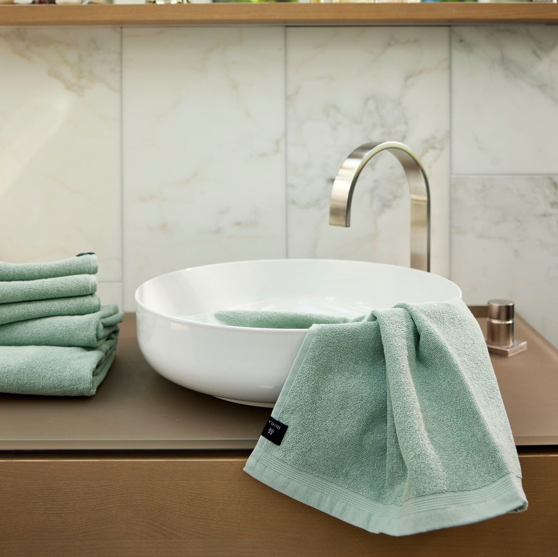 Ręcznik zielony z lnu i bawełny Natural Home Decor