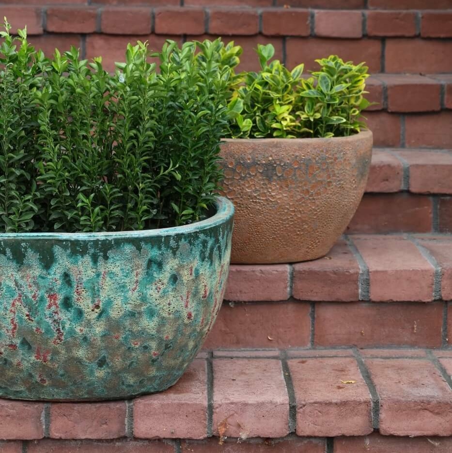 podłużna donica ogrodowa ceramiczna, natural home decor