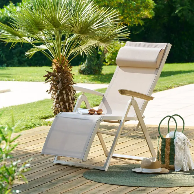 fotel ogrodowy rozkładany Hesperide, sklep natural home decor