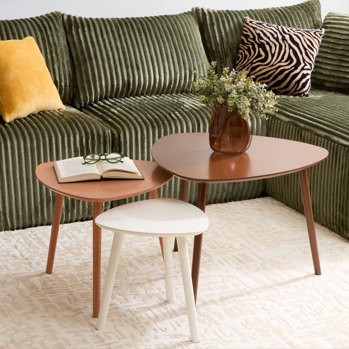 stoliki kawowe wsuwane pod siebie, natural home decor