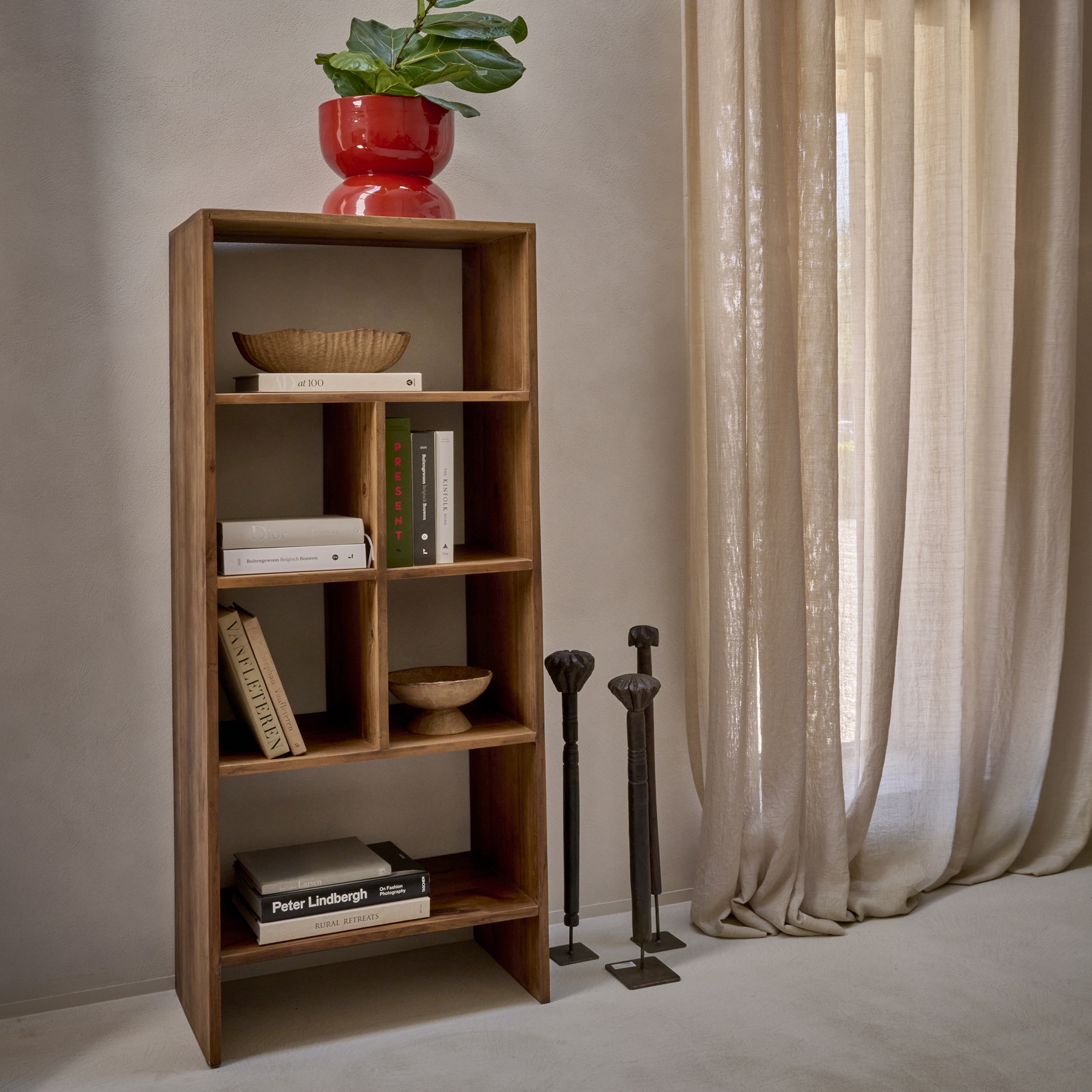 regał z litego drewna Nara Pomax, Natural Home Decor