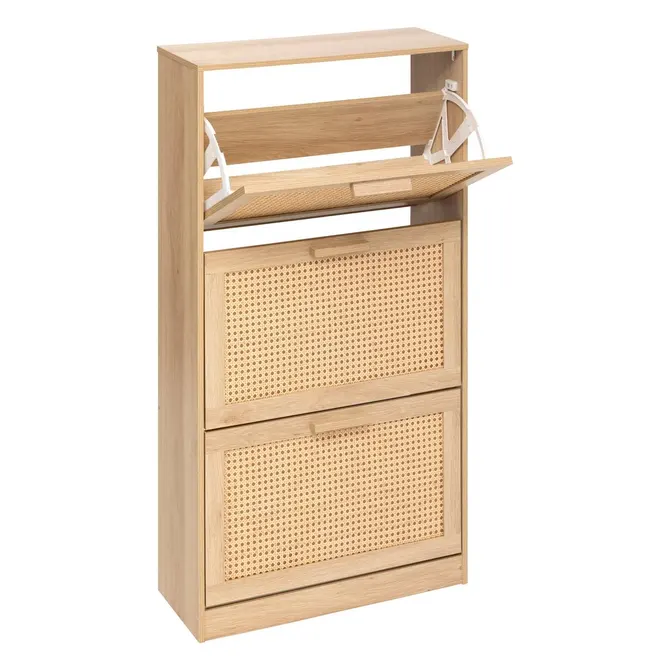 szafka na buty z dekroacyjną plecionką 5five, Home Decor