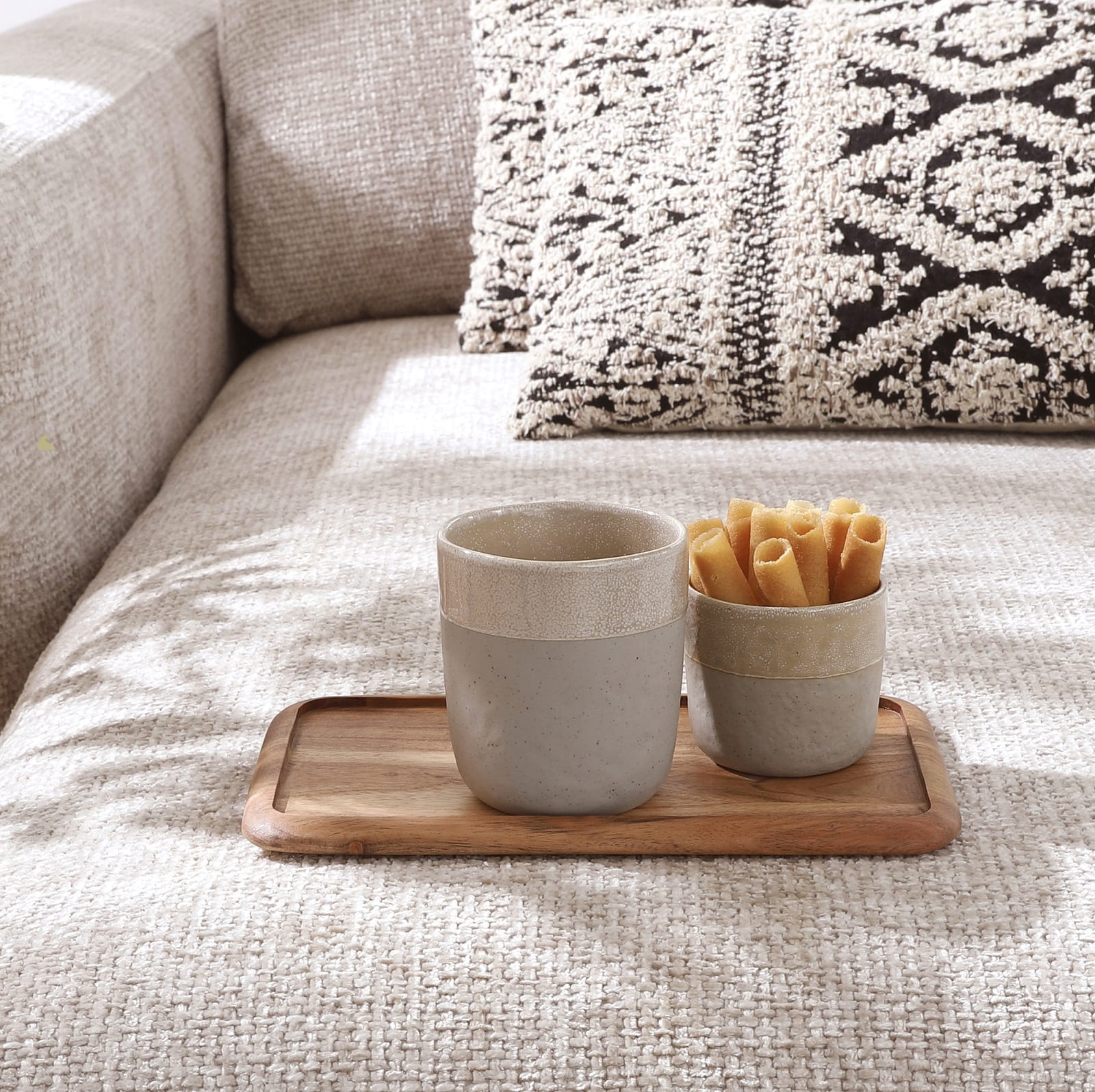 Kubek z kamionki bez ucha Spiro Pomax, Natural Home Decor