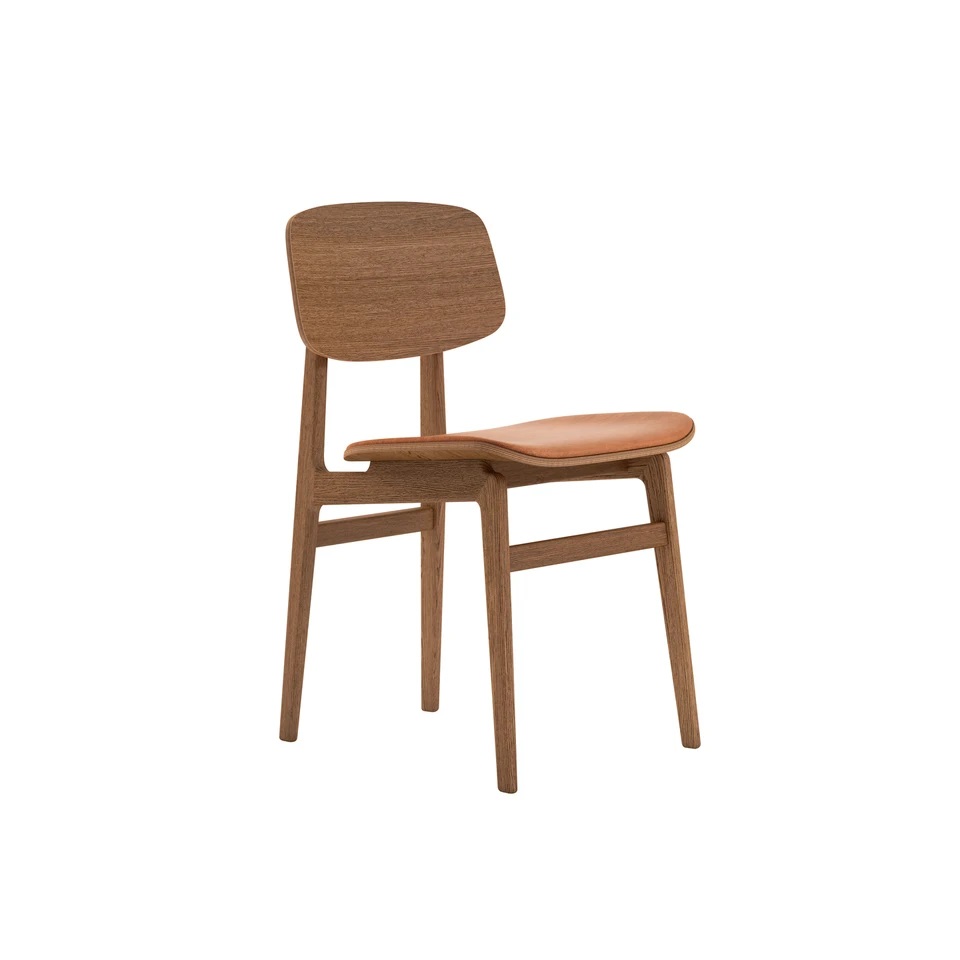 Krzesło drewniane tapicerowane skórzane NY11 Norr11 Natural Home Decor