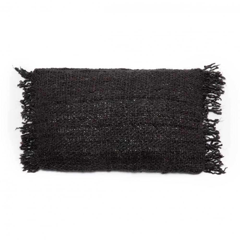 czarna poduszka dekoracyjna 30x50 kremowa Natural Home Decor