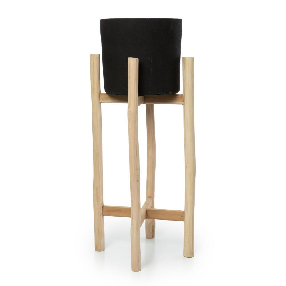 Czarny kwietnik stojący Natural Home Decor