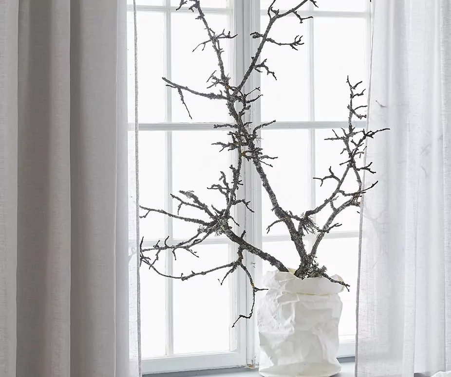 Zasłony lniane szare zwiewne Natural Home Decor