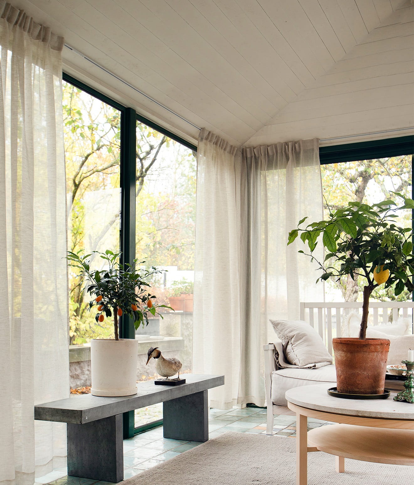 Lniana firana woalowa zasłony lniane zwiewne Natural Home Decor