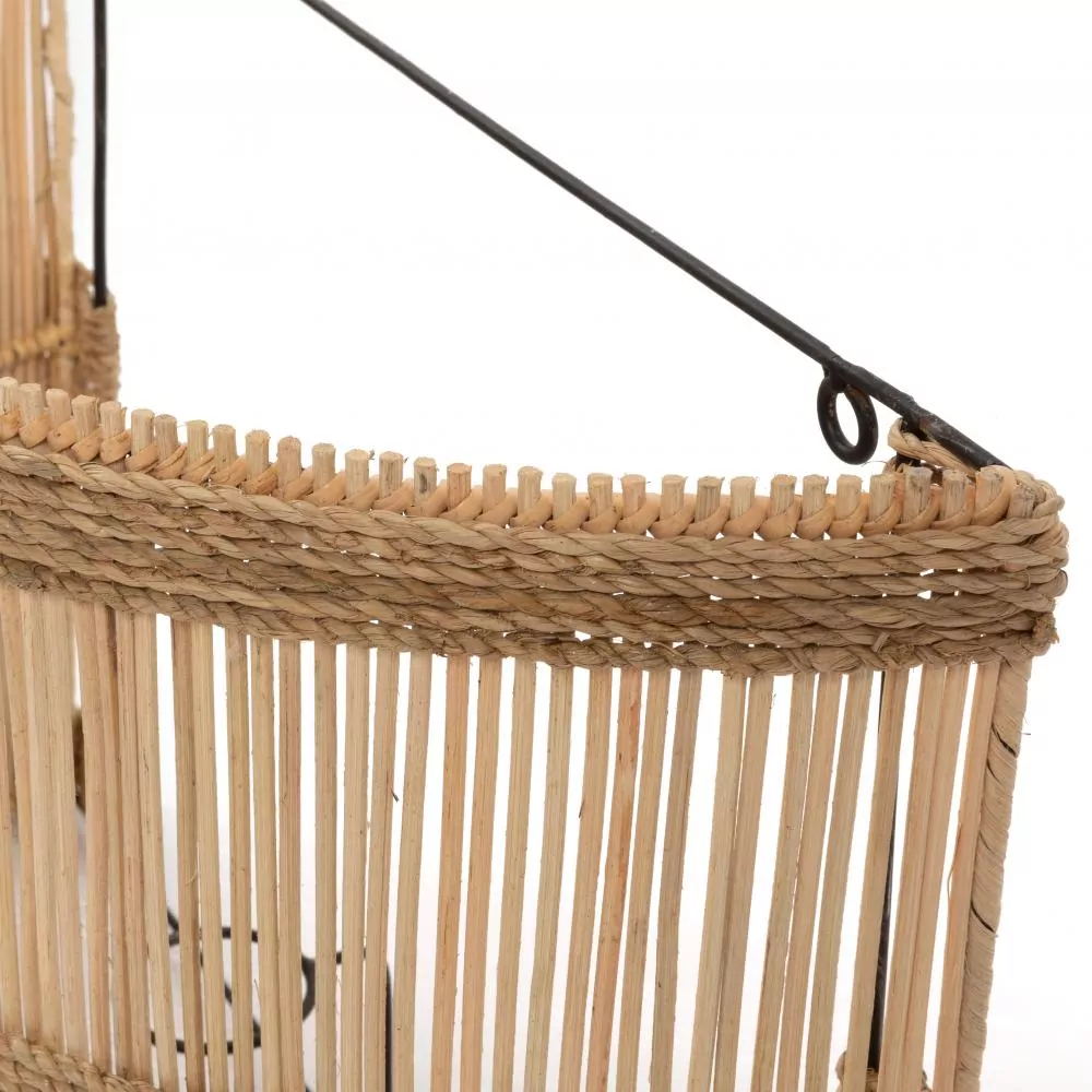 Klosz do kinkietu z ratanu i trawy morskiej Natural Home Deco