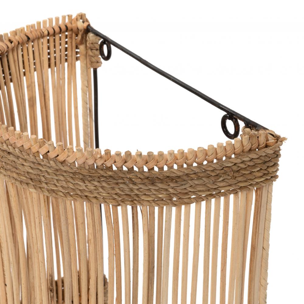 Klosz do kinkietu z ratanu i trawy morskiej Natural Home Deco