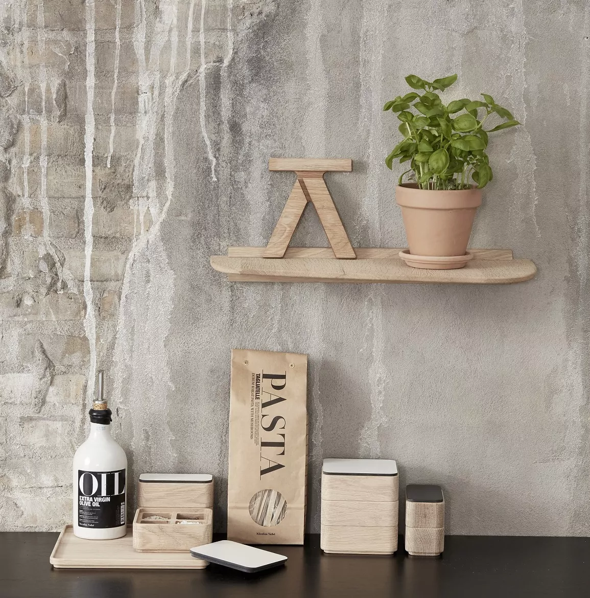 Półka wisząca drewniana dębowa Natural Home Decor Andersen Furniture