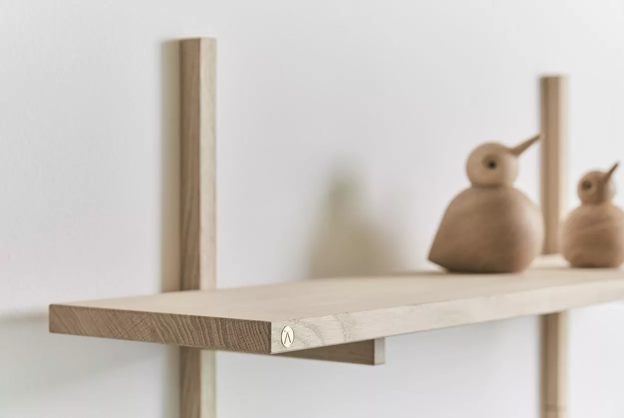 Półka wisząca drewniana dębowa Natural Home Decor