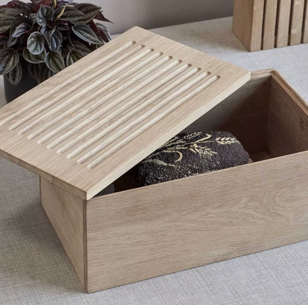 Chlebak drewniany dębowy Natural Home Decor