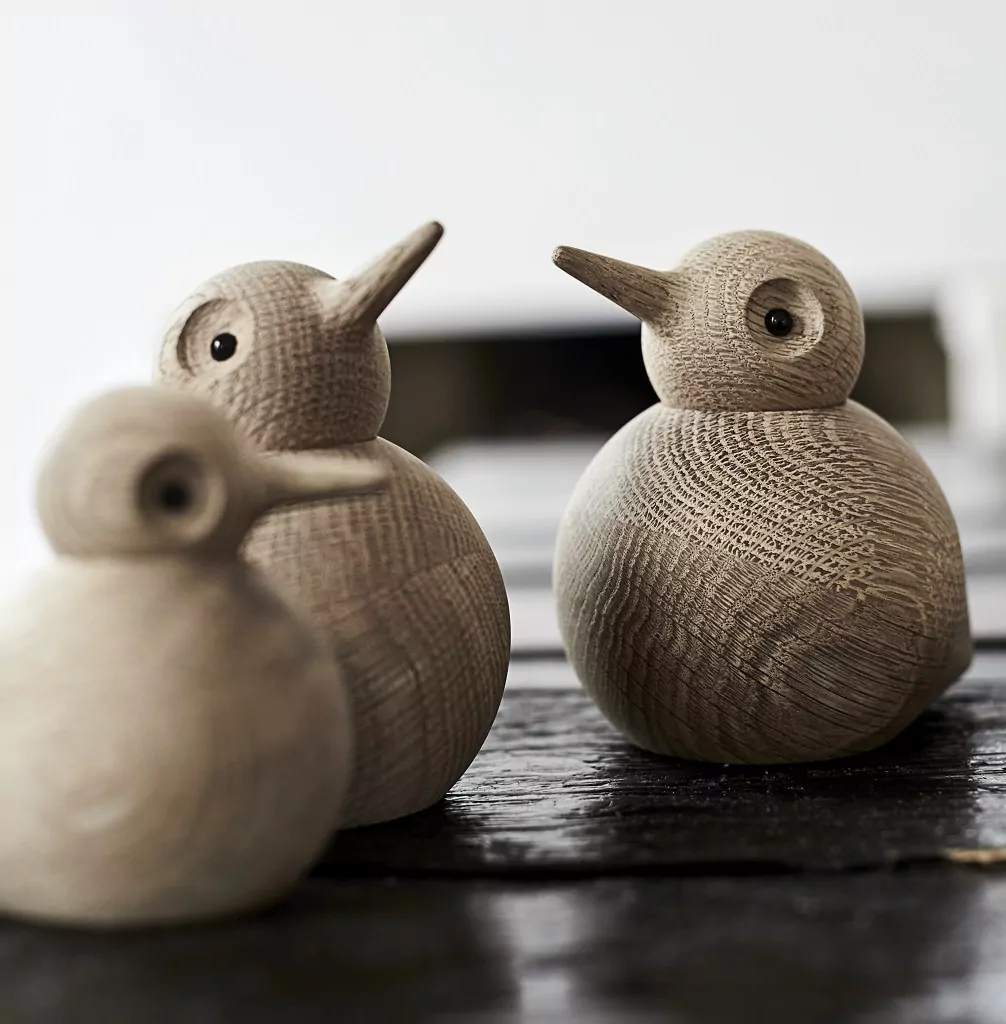 Drewniany ptak dekoracja stojąca Natural Home Decor