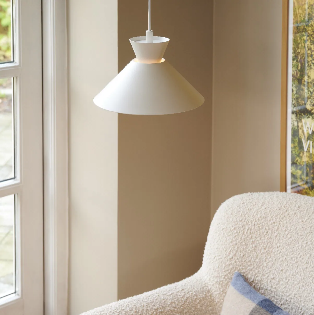 Biała lampa nad stół Dial Nordlux Natural Home Decor