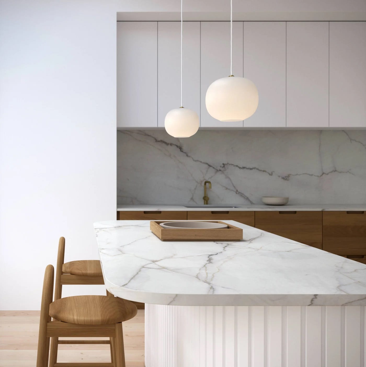 lampa szklana kula biała Navone DFTP Nordlux Natural Home Decor