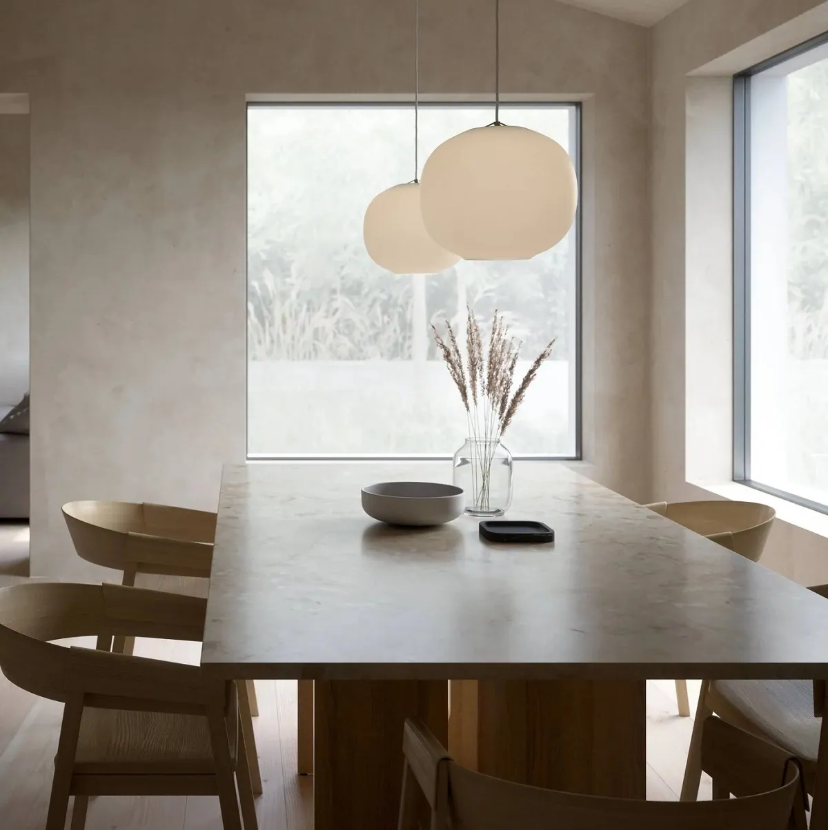 lampa szklana kula biała Navone DFTP Nordlux Natural Home Decor