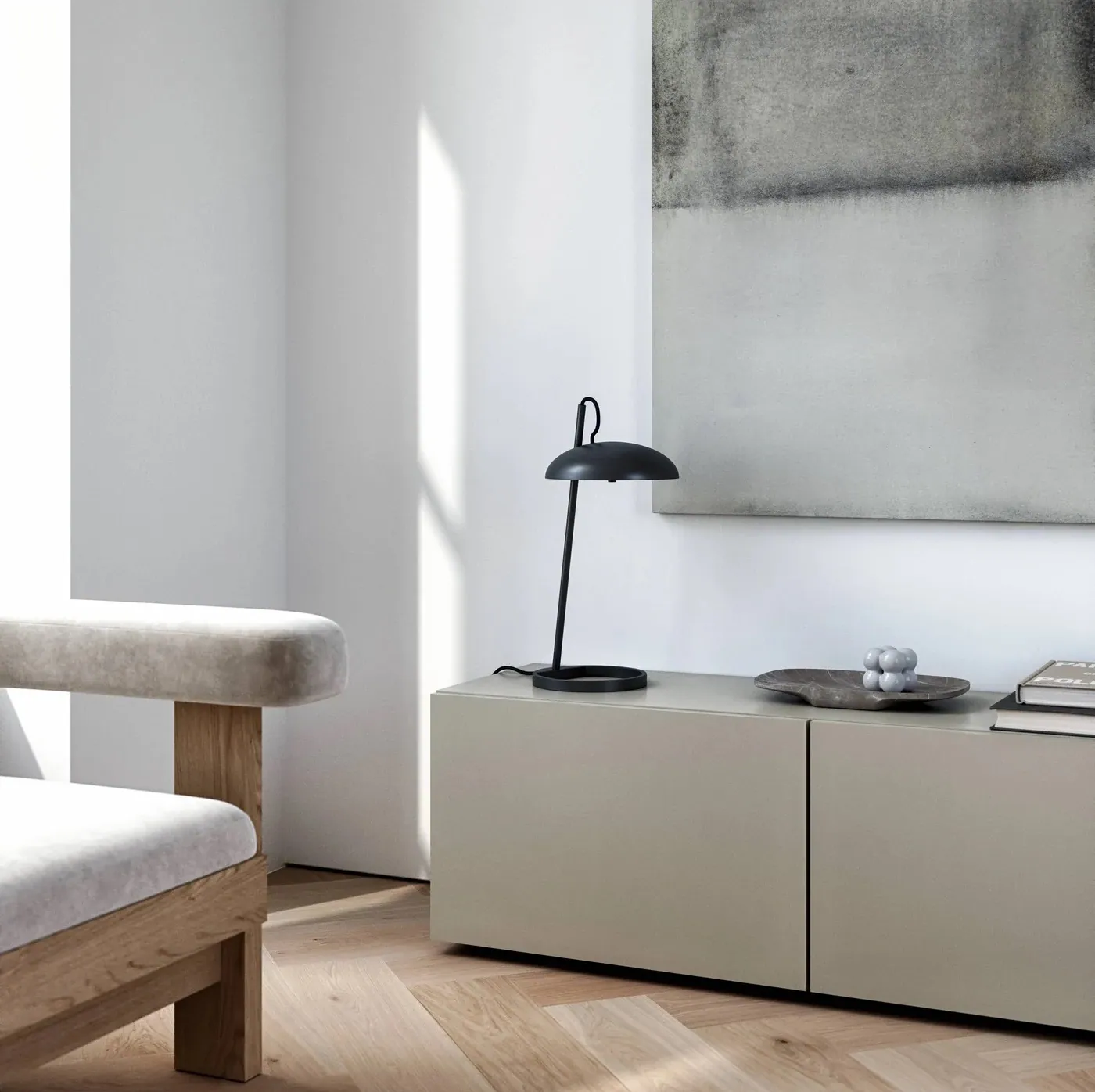Lampa stołowa czarna Versale DFTP Nordlux Natural Home Decor