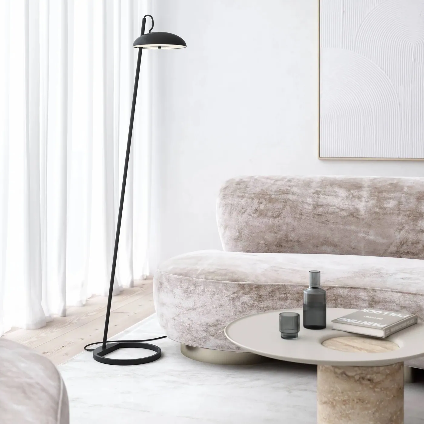 Lampa podłogowa czarna Versale DFTP Nordlux Natural Home Decor