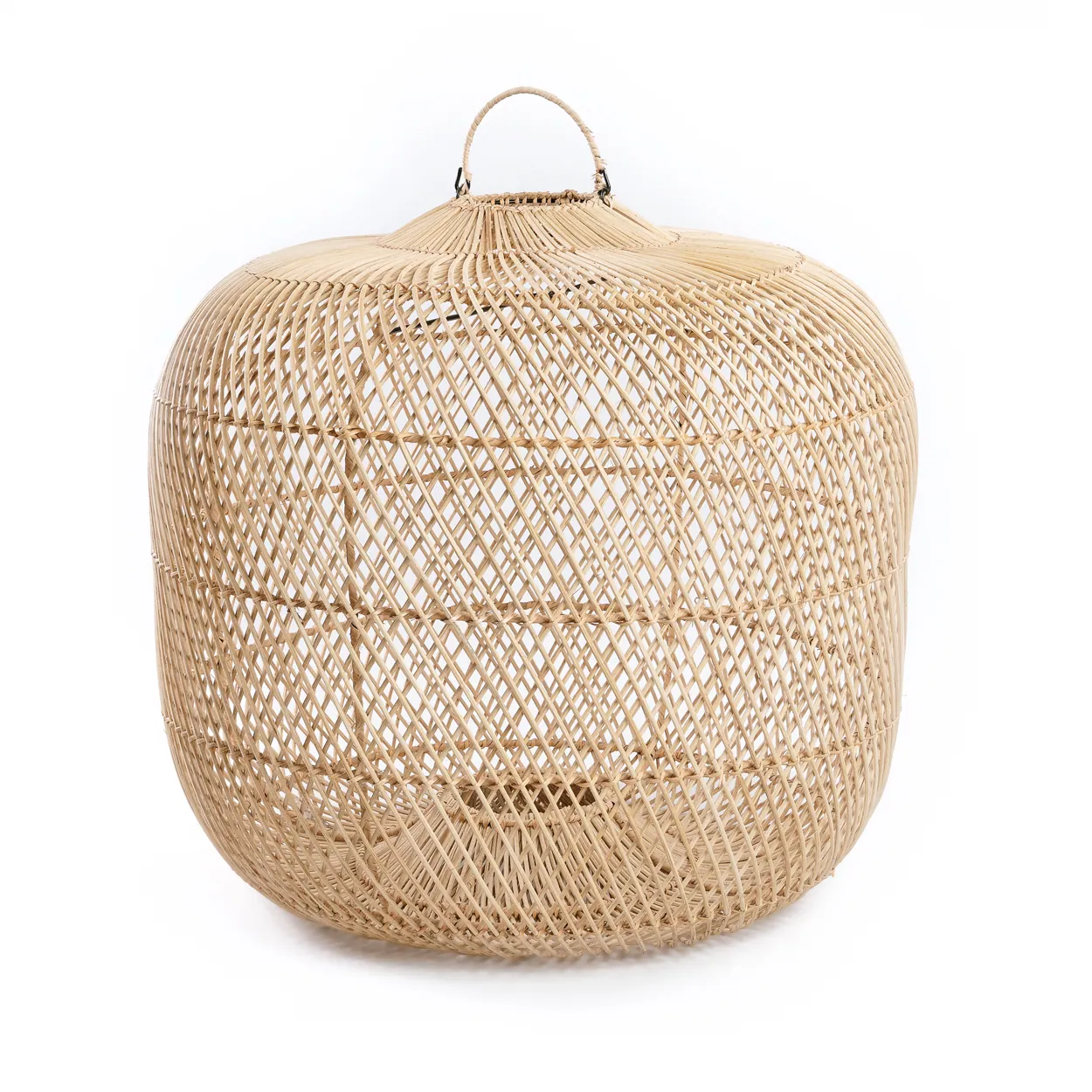 Rattanowy klosz do lampy wiszącej Batu Bolong M - Bazar Bizar Natural Home Decor Bazar Bizar
