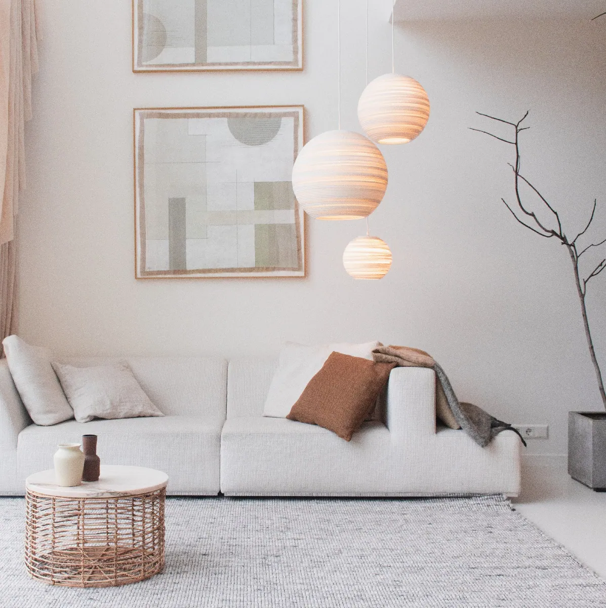 lampa kula wisząca Graypants Scraplights White Home Decor
