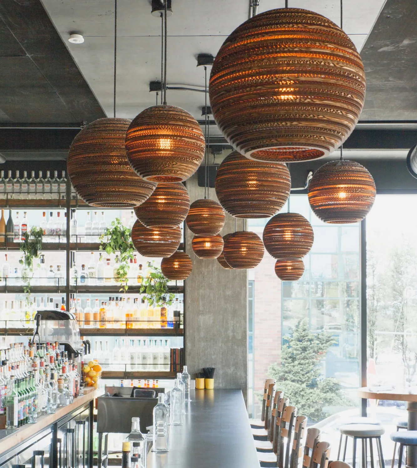 lampa kula, lampy do restauracji Graypants Natural Home Decor