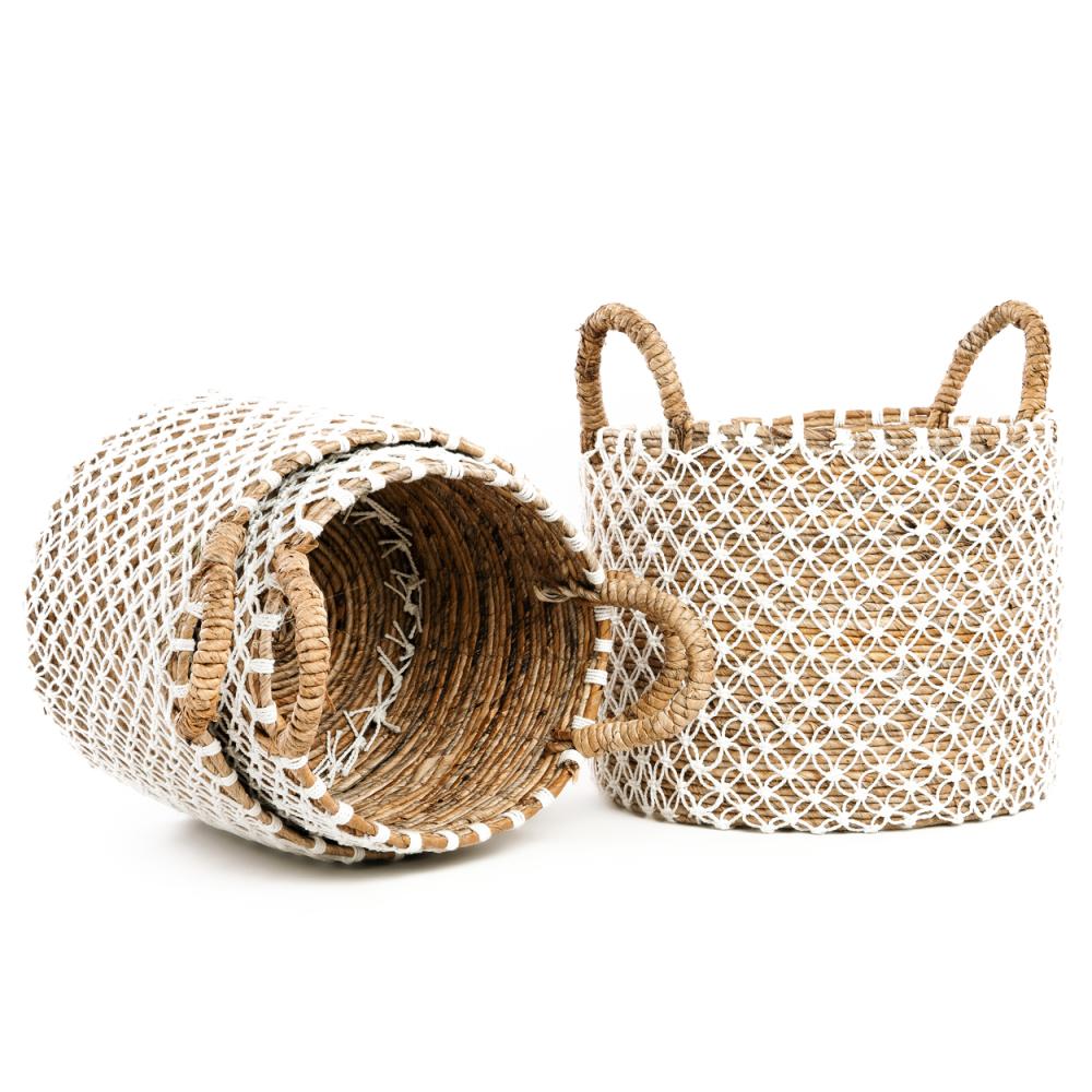 Kosz boho, kosz z trawy morskiej Bazar Bizar - Natural Home Decor