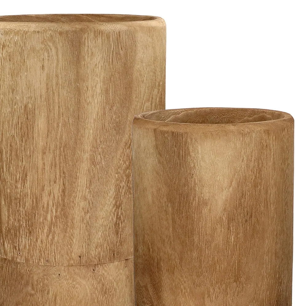 duze wazony podlogowe z drewna Pomax Natural Home Decor
