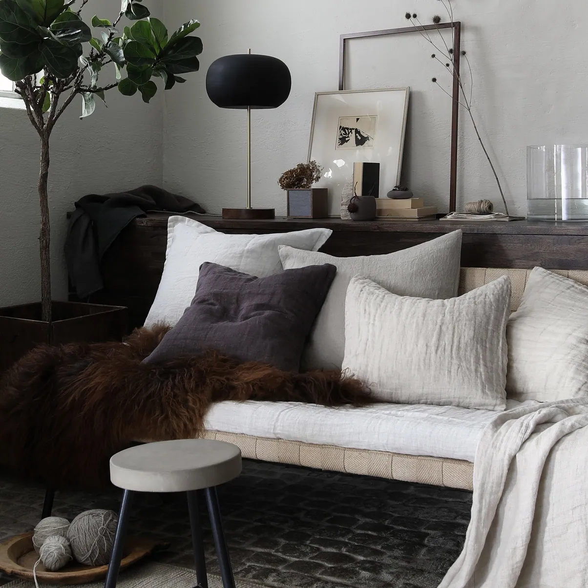 Poszewka na poduszkę lniana naturalna Hannelin Himla Natural Home Decor