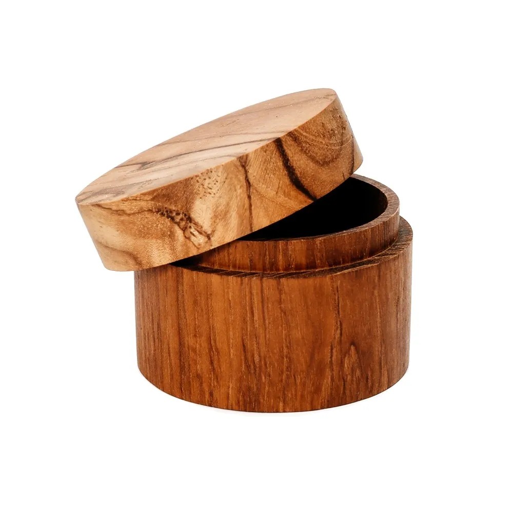 Pojemnik z pokrywką drewniany Bazar Bizar Natural Home Decor