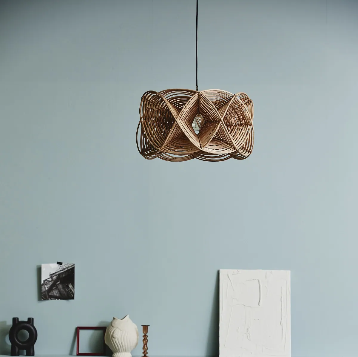 Rattanowy abażur do lampy sufitowej Natural Home Decor