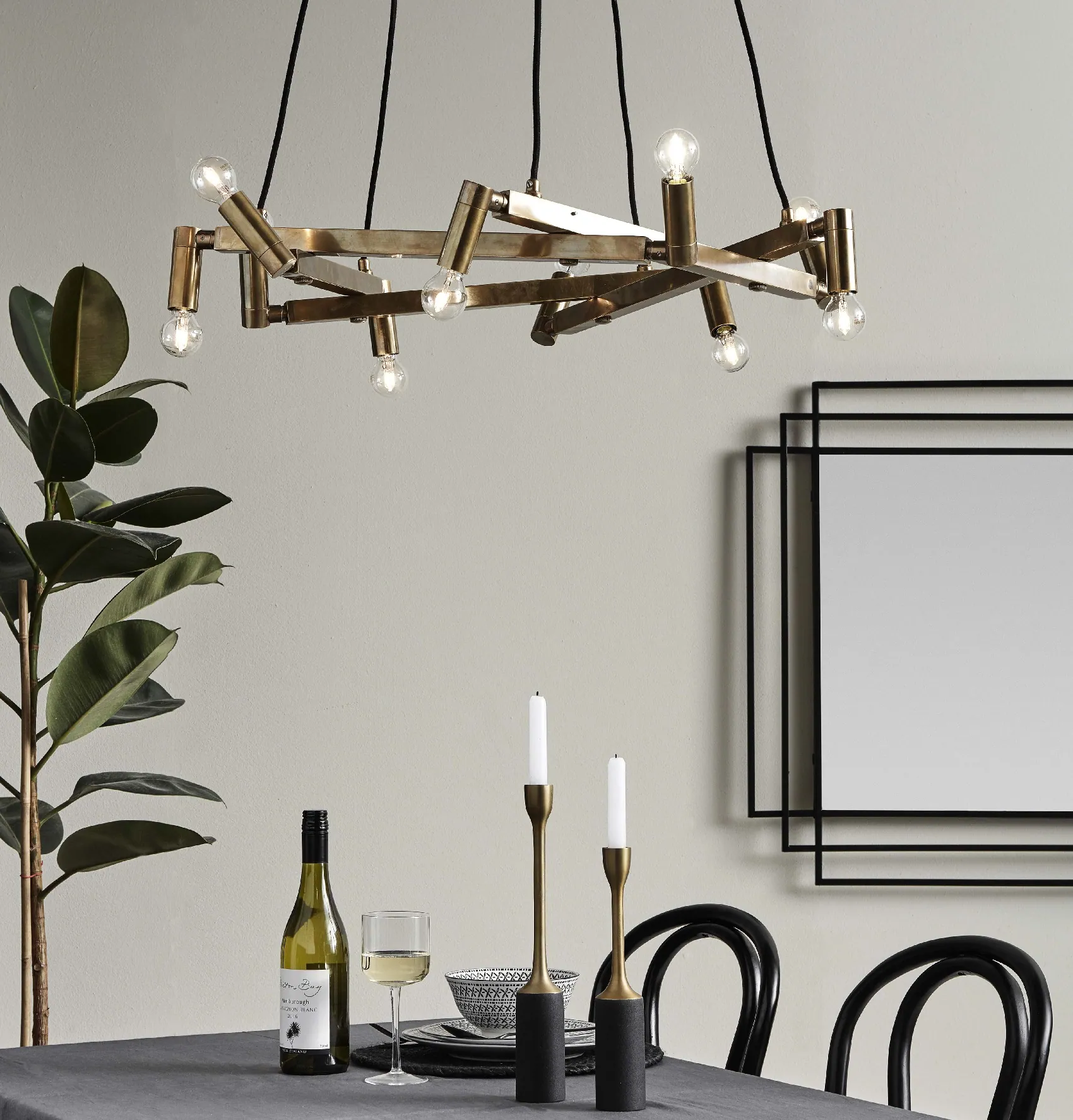 nowoczesny żyrandol Chandelier Nordal Natural Home Decor