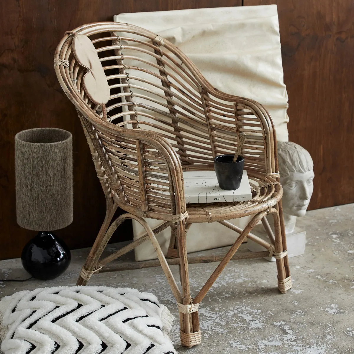 Nordal Caina krzesło bambusowe natural home decor