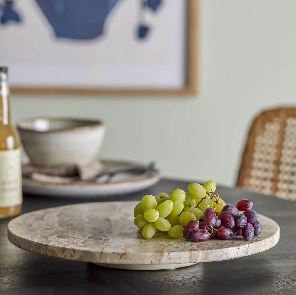 Bloomingville Nuni patera obrotowa - natural home decor