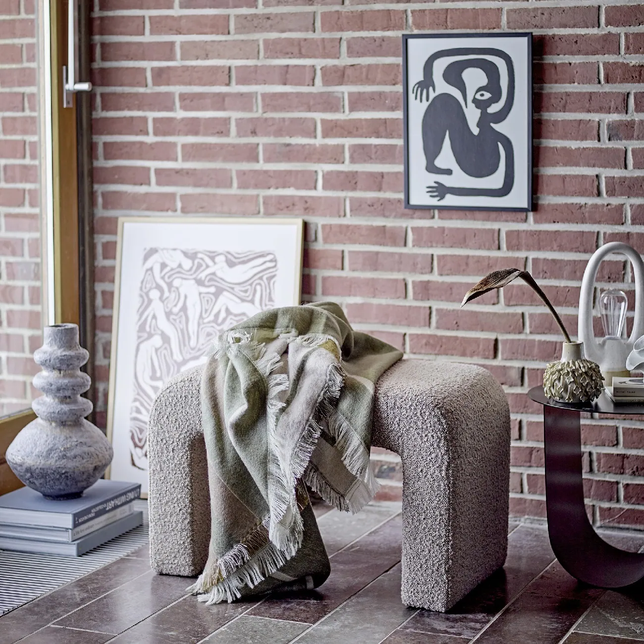 Siedzisko tapicerowane Bobbie Bloomingville -Natural Home Decor