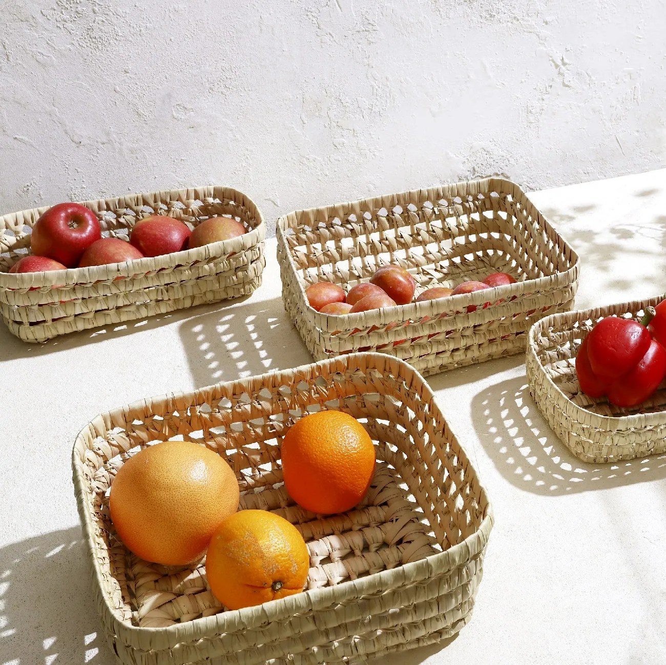 Koszyki do przechowywania prostokątne Pomax Natural Home Decor