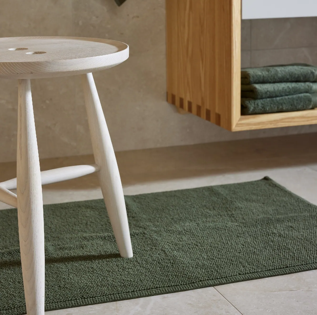 Dywanik łazienkowy zielony Max Bath Natural Home Decor