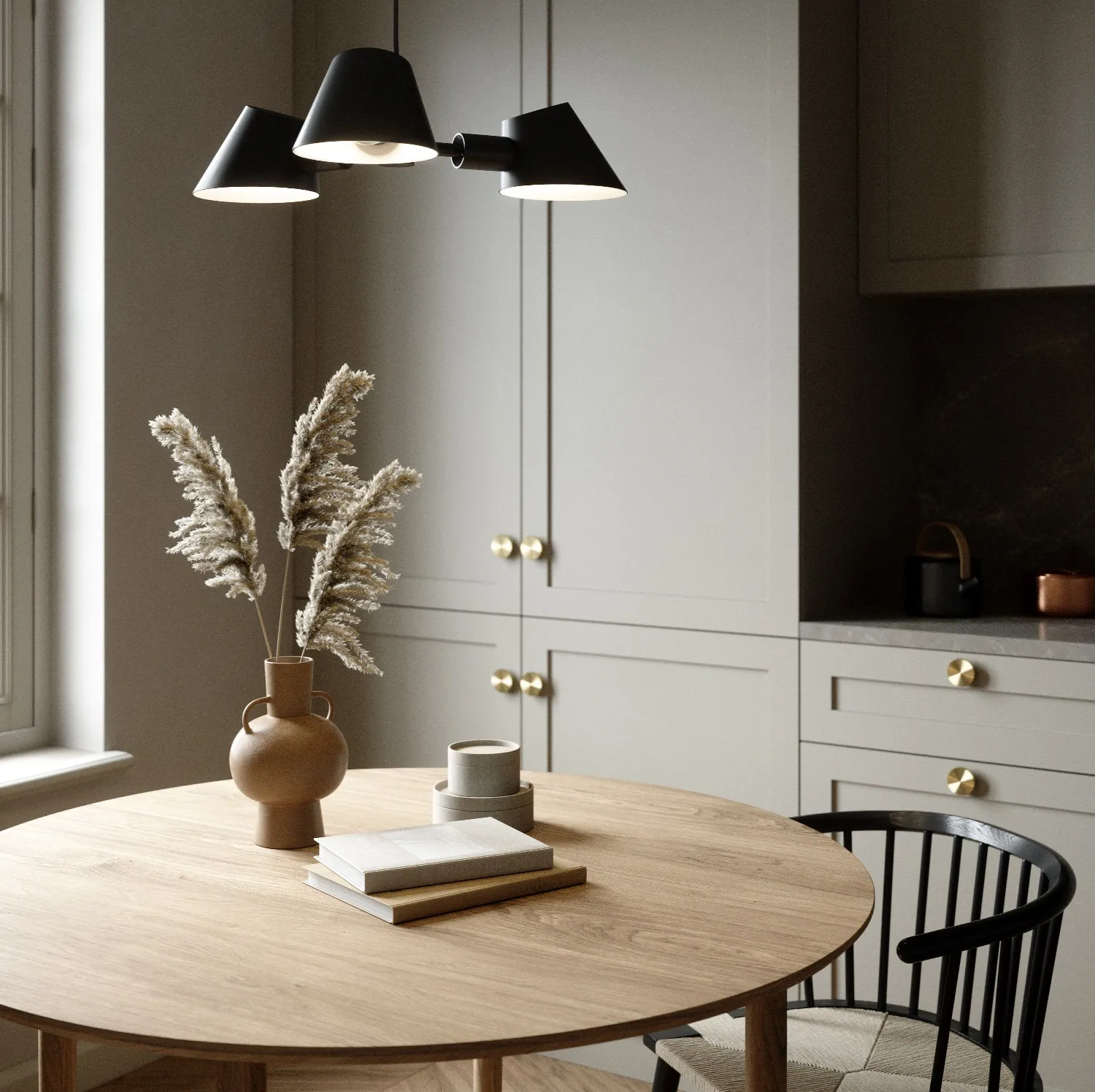 Lampa wisząca nad stół czarna Stay - Dftp Nordlux Natural Home Decor