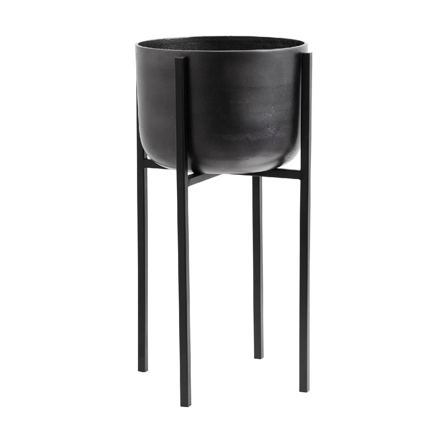Kwietnik czarny Nordal Natural Home Decor