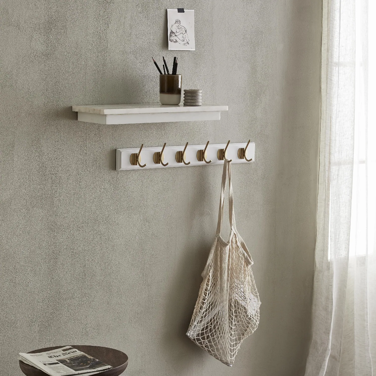 wieszak do przedpokoju wieszak na ubrania Edgy Nordal Natural Home Decor