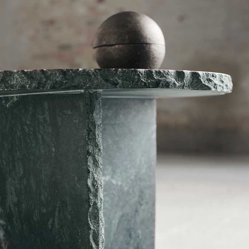 Stolik okrągły marmur, Verde, Muubs Natural Home Decor