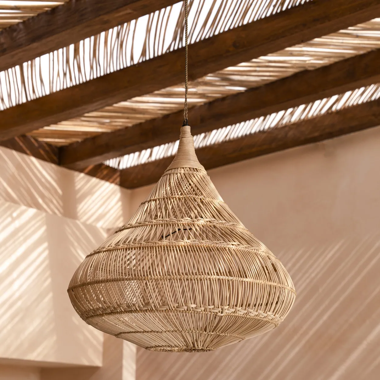 Bazar Bizar Drop abażur rattanowy, Natural Home Decor