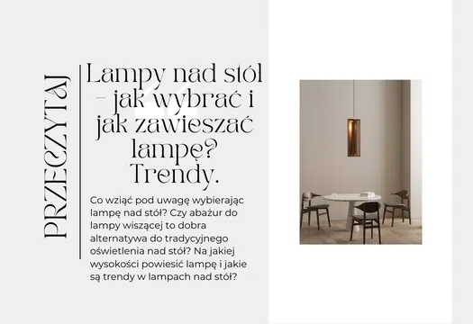 Lampy nad stół – jak wybrać i jak zawieszać lampę? Obecne trendy.