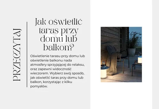 Jak oświetlić taras przy domu lub balkon?